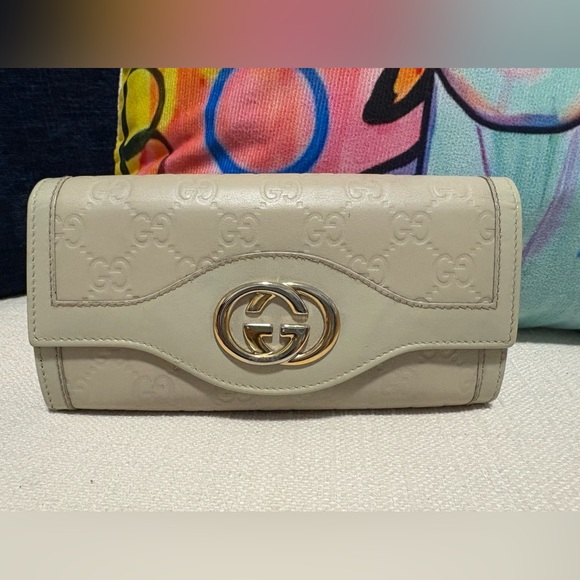 Gucci Interlocking G Logo Leather Wallet - Picture 1 of 9